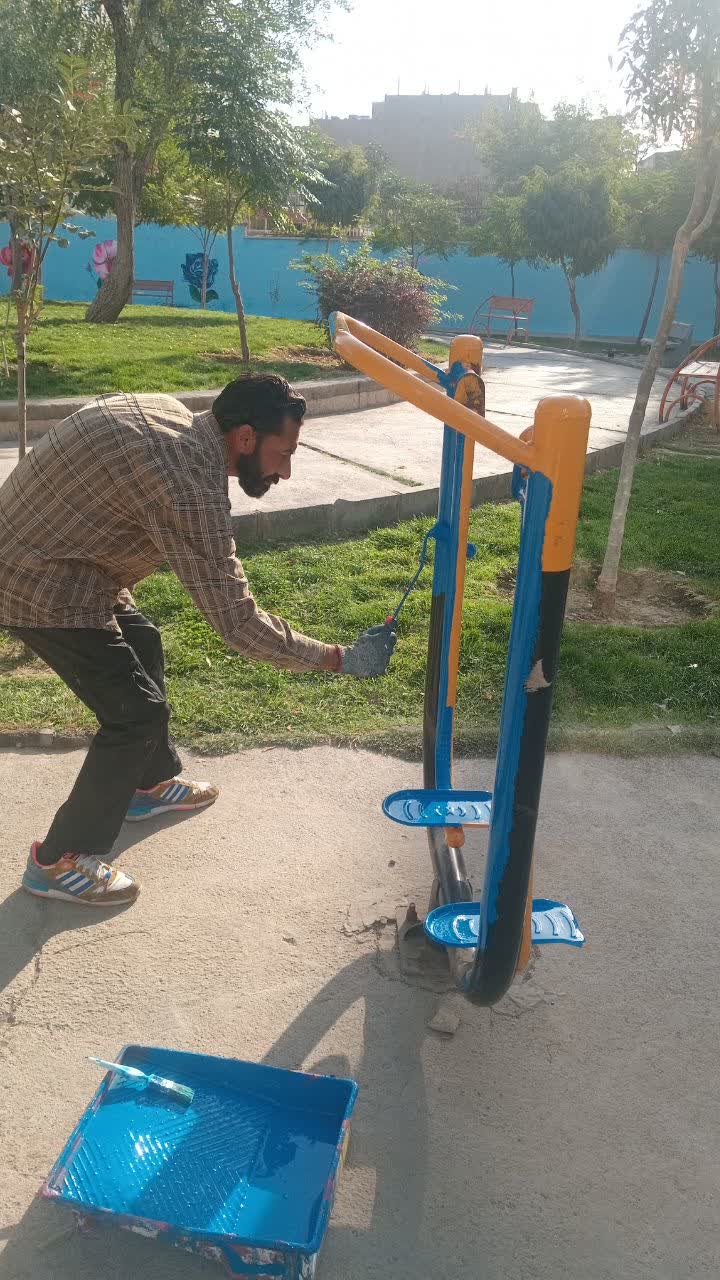 تزریق نشاط با زیباسازی بوستان اباصالح (عج) مارلیک