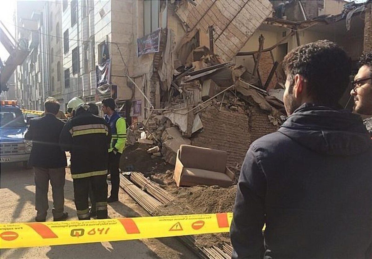 ریزش آوار در مدرسه جنت ملارد در حال ساخت