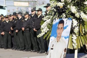 پيكر شهيد استوار دوم علی احمدنژاد در شهرستان ملارد تشييع شد