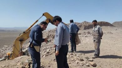 بازدید سرزده بخشدار صفادشت از معادن سنگ لاشه و مس
