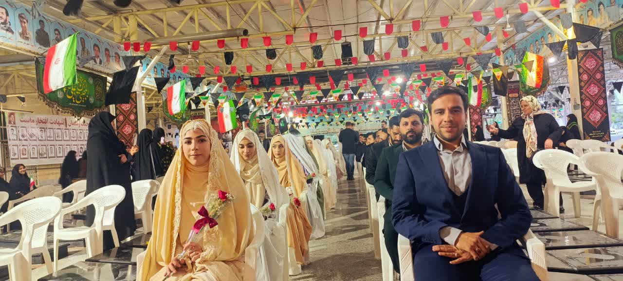 جشن ازدواج ۲۰ زوج جوان در گلزار شهدای ملارد