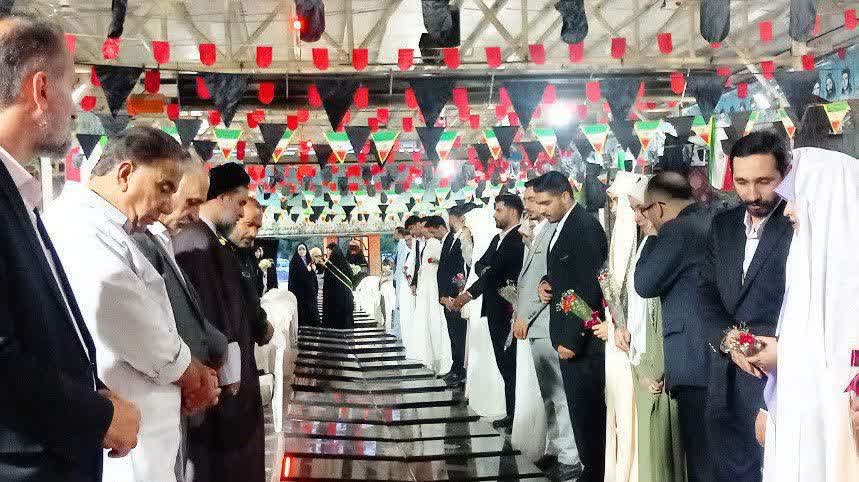 جشن ازدواج ۲۰ زوج جوان در گلزار شهدای ملارد