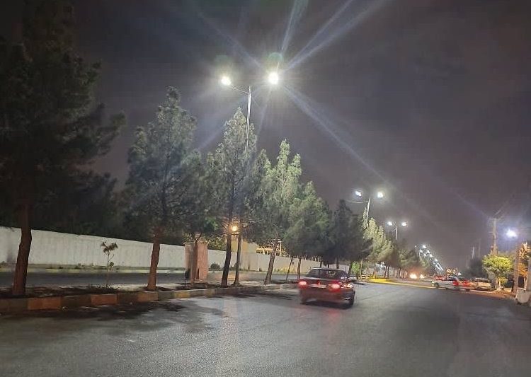 بازسازی شبکه روشنایی بلوار شهیدان شوریابی در ملارد