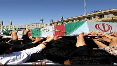تشییع پیکر ۲ شهید گمنام در صفادشت ملارد