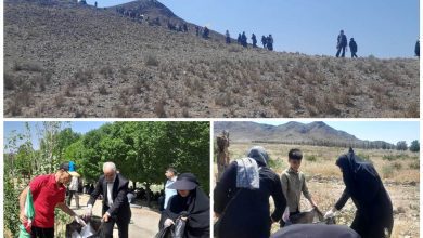 همایش کوهپیمایی و پاکسازی طبیعت در ارتفاعات روستای دهک صفادشت برگزار شد