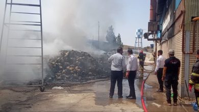 آتش‌سوزی در کارخانه نخ صفادشت بدون تلفات جانی مهار شد