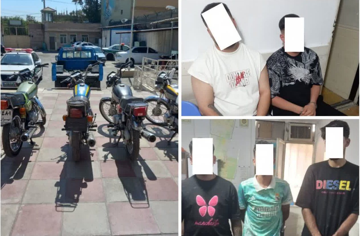 انهدام باند ۵ نفره سارقان موتورسیکلت و گوشی در ملارد