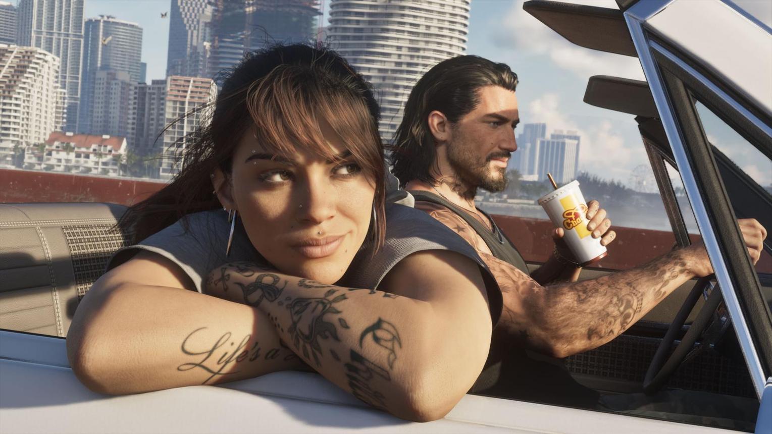 جیسون و لوسیا در تصویر رسمی بازی GTA 6