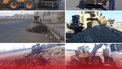 عملیات پاکسازی و نخاله برداری سطح شهر صفادشت