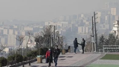 میزان آلودگی هوا در شهرهای استان تهران