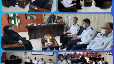 دیدار آتش نشانان شهرستان ملارد با بخشدار مرکزی ملارد