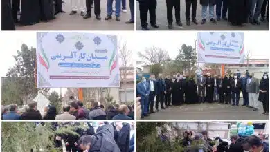 رونمایی از میدان کارآفرینی وبرگزاری آئین درختکاری در شهرک صنعتی صفادشت