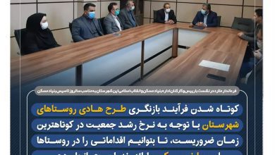 فرماندار ملارد: زمان فرآیند بازنگری طرح هادی روستاها کوتاه شود
