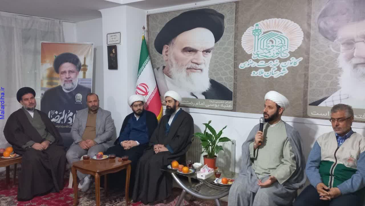 اجلاسیه طلاب و روحانیون بخش صفادشت در دفتر کانون خدمت رضوی