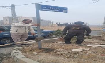 نصب تابلوهای شناسایی معابر شهرک امید شهر صفادشت