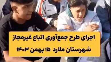 اجرای طرح جمع آوری اتباع غیرمجاز در شهرستان ملارد