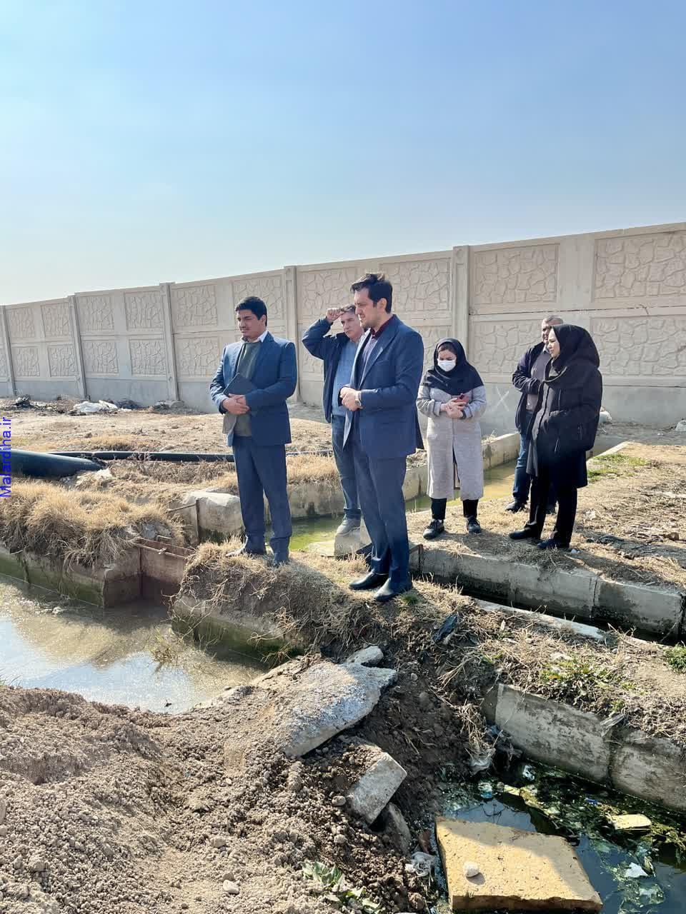 بازدید ریاست محترم دادگستری و دادستان محترم شهرستان ملارد از تصفیه خانه فاضلاب این شهرستان