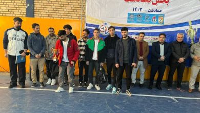 برگزاری مراسم اختتامیه مسابقات لیگ فوتسال بزرگسالان بخش صفادشت