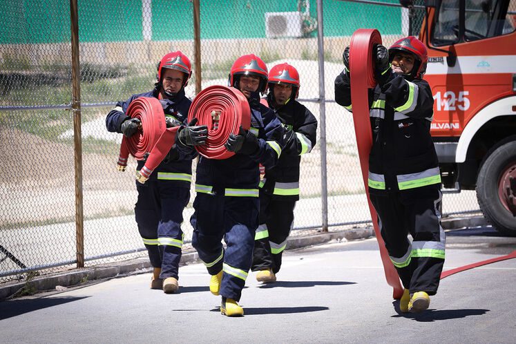 مسابقات عملیاتی ورزشی آتش‌ نشانان ملارد با موفقیت برگزار شد