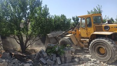 تخریب بناهای غیرمجاز در اراضی کشاورزی ملارد