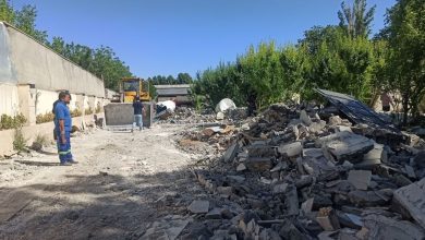 تخریب ساخت و سازهای غیرمجاز در روستای صالح آباد ملارد