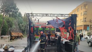 آتش سوزی ایستگاه صلواتی واقع در مارلیک