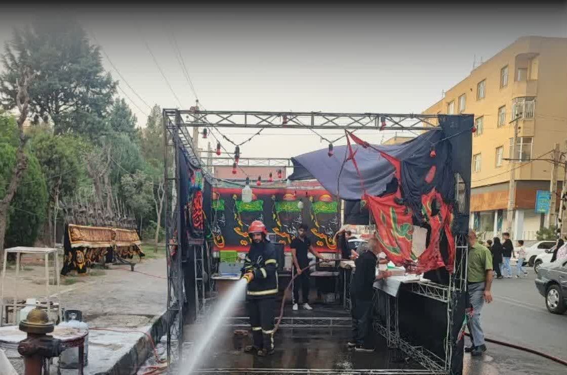 آتش سوزی ایستگاه صلواتی واقع در مارلیک