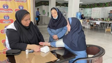 تست فشار خون پرسنل و مراجعین اداره بهزیستی ملارد