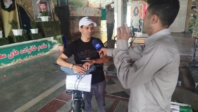 رکاب زنی دوچرخه سوار ملاردی تا کربلای معلی
