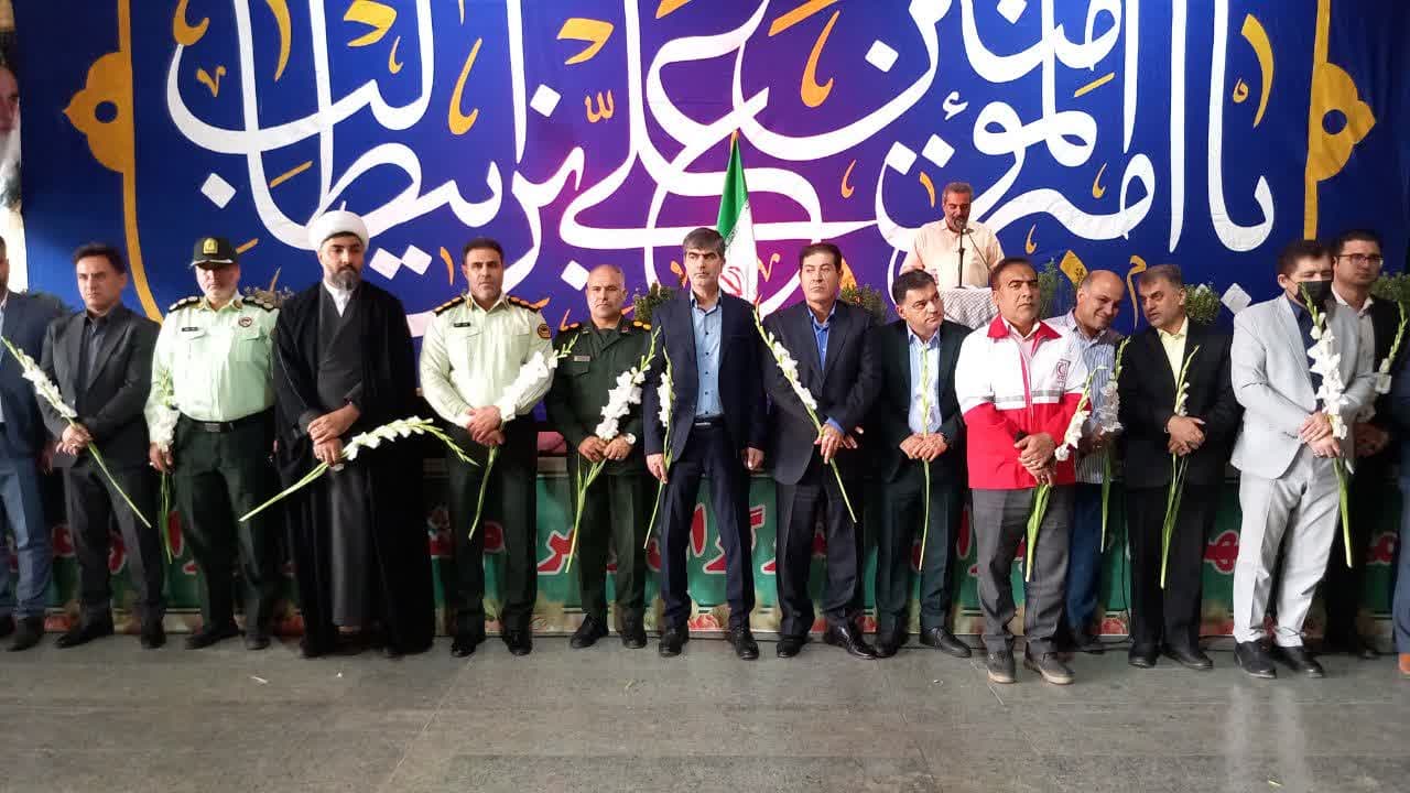 گلباران مزار شهدای شهرستان ملارد به مناسبت هفته دولت