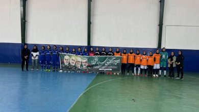 برگزاری دیدار دوستانه فوتسال بانوان به مناسبت گرامیداشت شهدای جنگ تحمیلی ۱۲ روزه