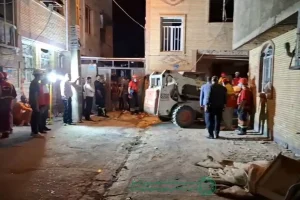 انفجار در ساختمان مسکونی خیابان دانش غربی سرآسیاب ملارد