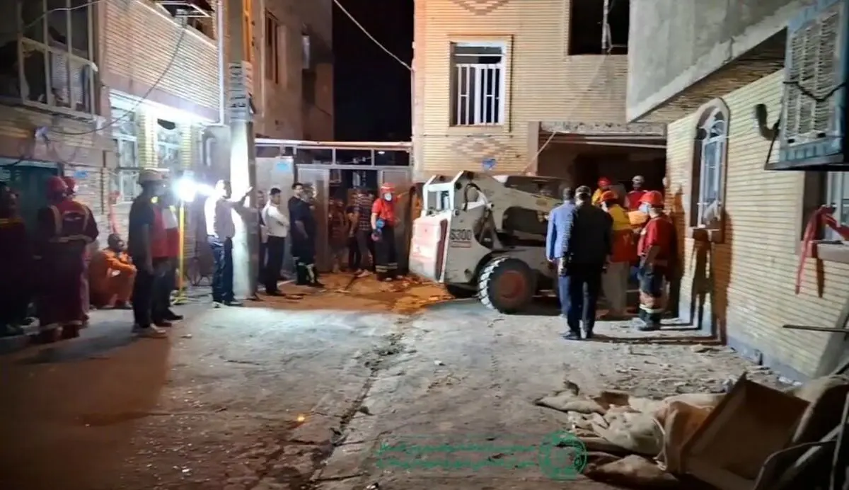 انفجار در ساختمان مسکونی خیابان دانش غربی سرآسیاب ملارد