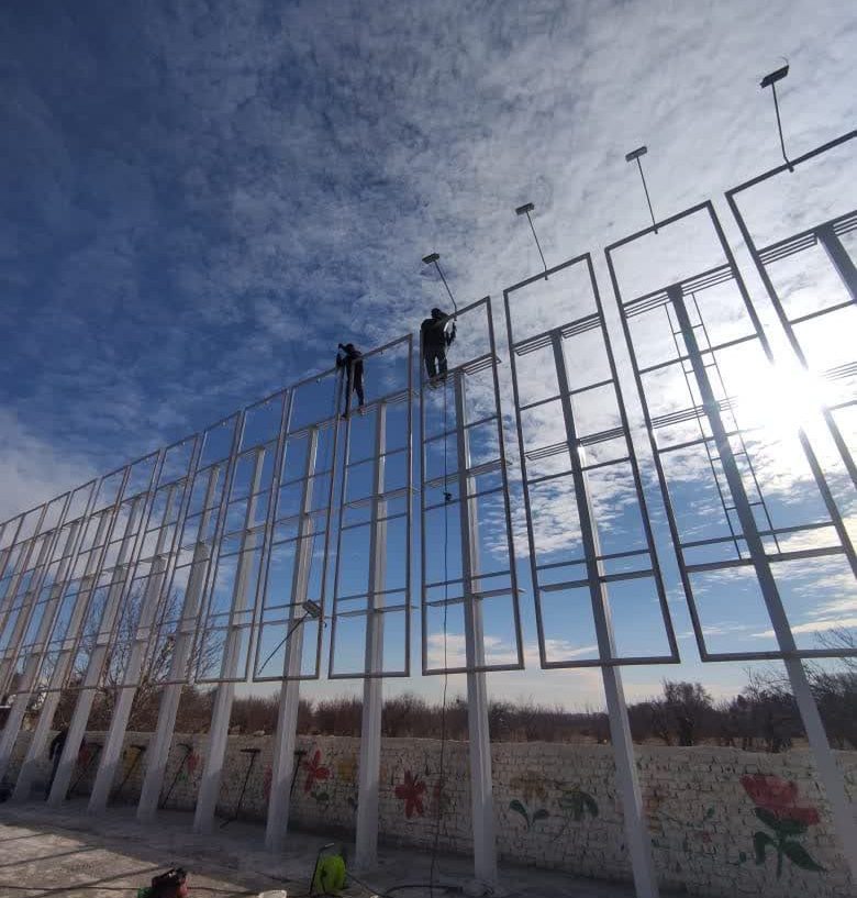 نصب سازه دیوار نگاره بزرگ شهر ملارد