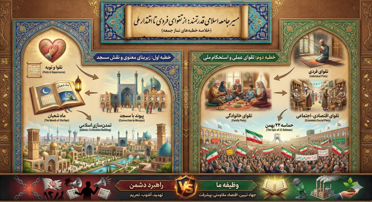 گزیده بیانات حجت الاسلام خوبانی امام جمعه محترم در نماز جمعه ۲۴ بهمن ماه ۱۴۰۴ شهرستان ملارد