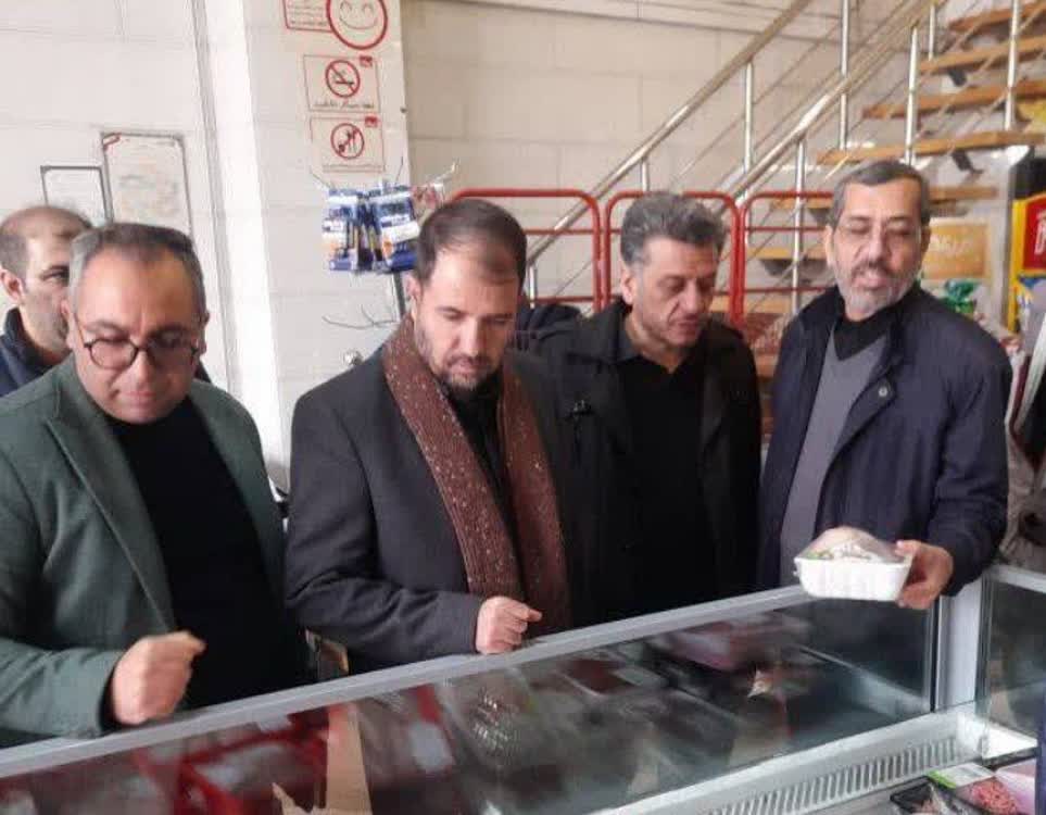 بازدید میدانی رئیس حوزه قضایی بخش صفادشت از چند فروشگاه زنجیره ای