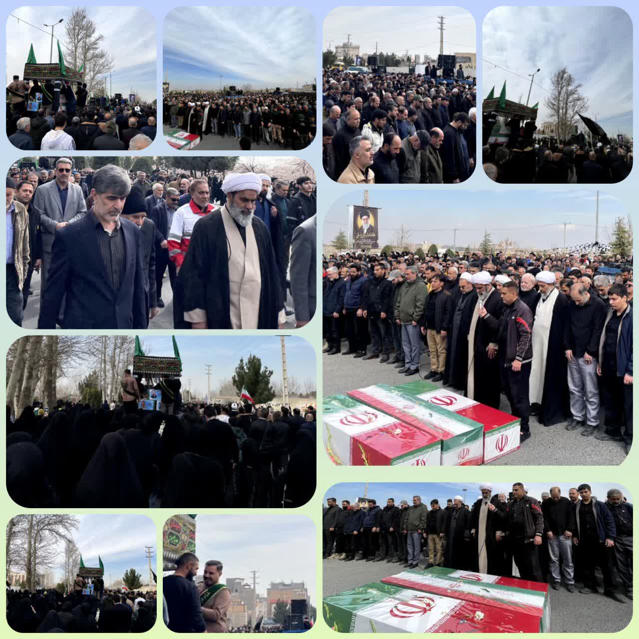 تشییع پیکر مطهر سه شهید حملات آمریکایی-صهیونیستی در شهرستان ملارد