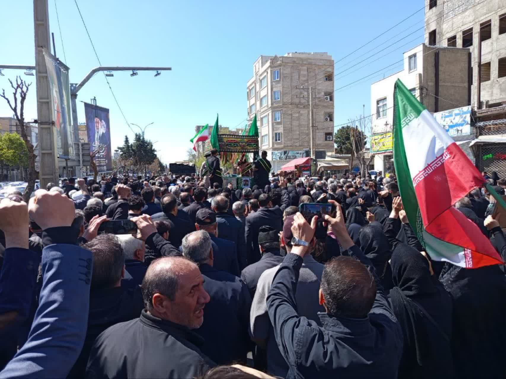 بدرقه پیکر مطهر دو شهید مدافع وطن در ملارد