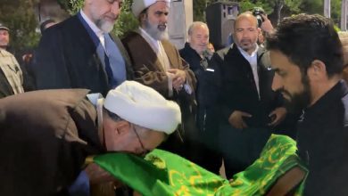 موج پنجاهم ملارد با پرچم سبز و خادمین حرم مطهر حضرت معصومه (س)