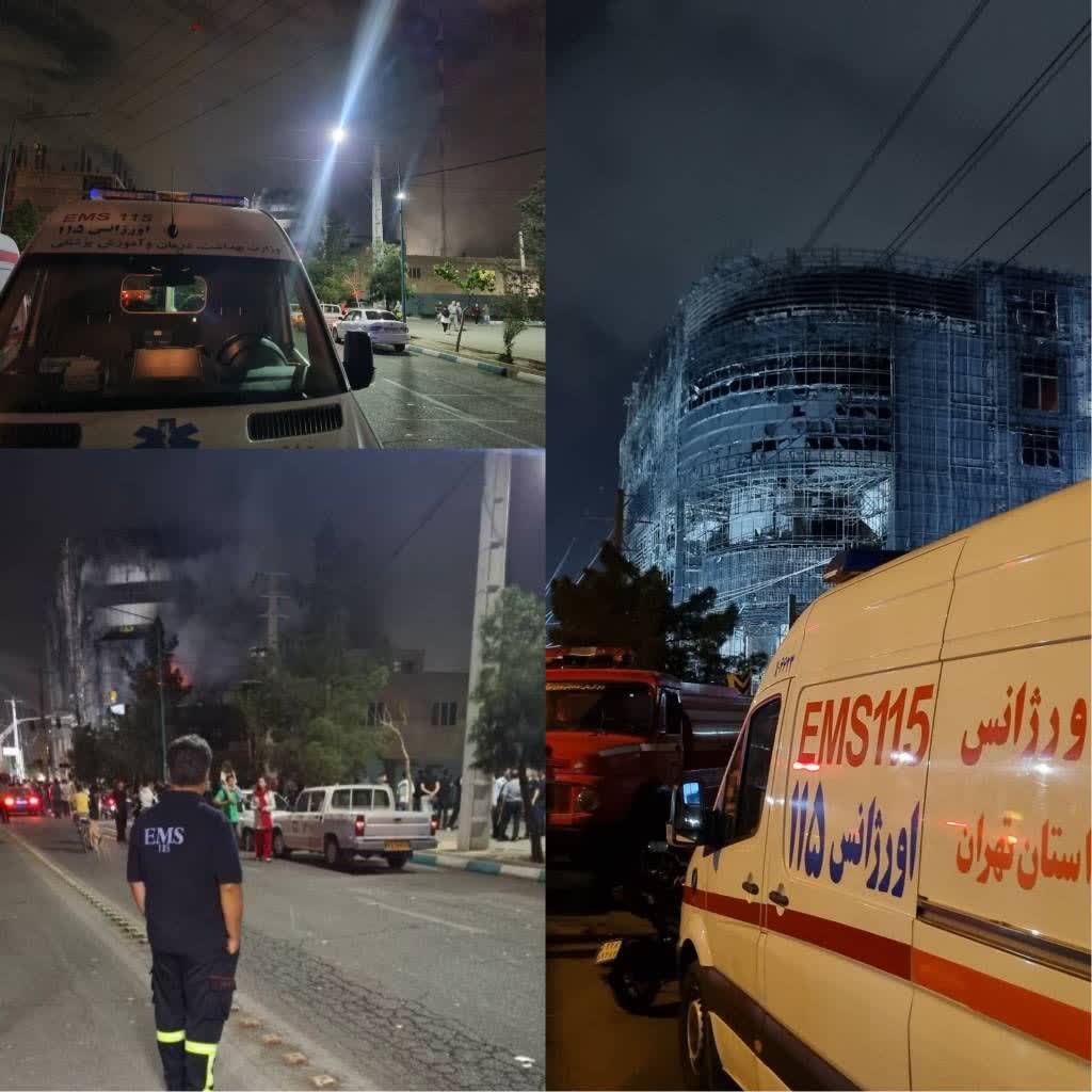 امدادرسانی اورژانس ملارد در آتش‌ سوزی پاساژ ارغوان اندیشه