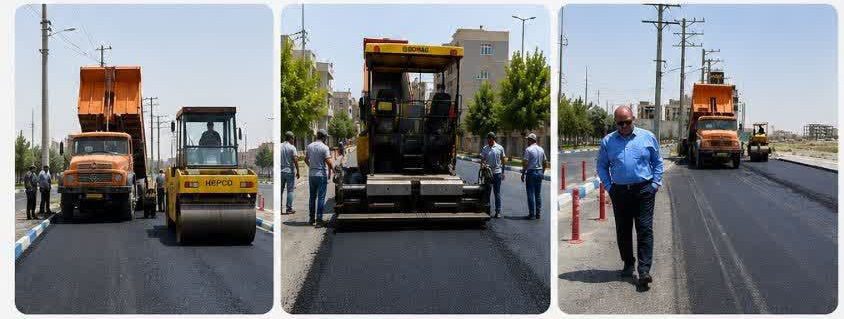 آغاز روکش آسفالت مسیر بیمارستان شهدای سلامت تا خیابان دکتر حسابی مارلیک