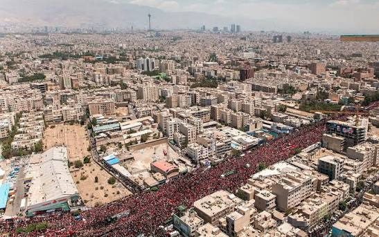 گزارش تصویری؛ حماسه میلیونی تشییع رهبر شهید در تهران