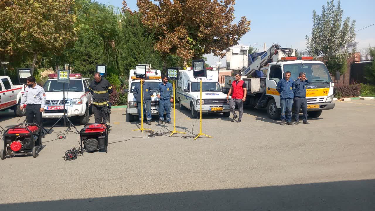 مانور مدیریت اضطراری برق در ملارد برگزار شد