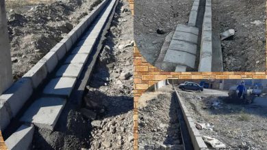 اجرای عملیات جدولگذاری جهت بهسازی معابر در مارلیک خیابان مریم شرقی